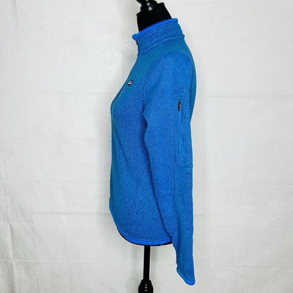 Patagonia Women’s 1/4 Zip Better Sweater Size S Electric Blue Outdoor - Picture 4 of 8